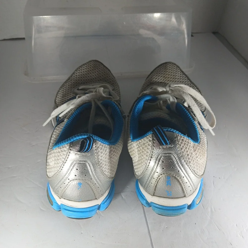 Adidas G11337 Running Shoes 8.5 Silver Blue Y2K Metallic Retro‎ Techwear